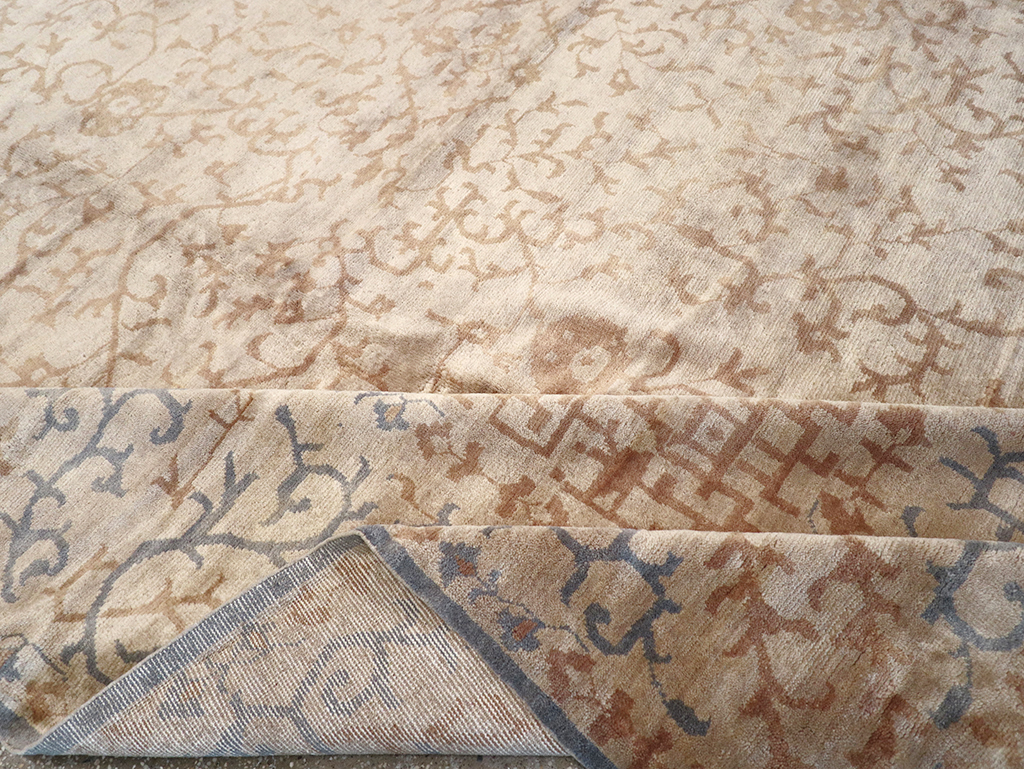 Modern East Turkestan Khotan Large Square Room Size Carpet, No.32928 - Gss