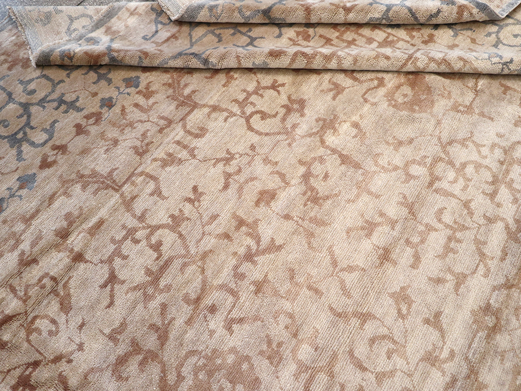 Modern East Turkestan Khotan Large Square Room Size Carpet, No.32928 - Gss