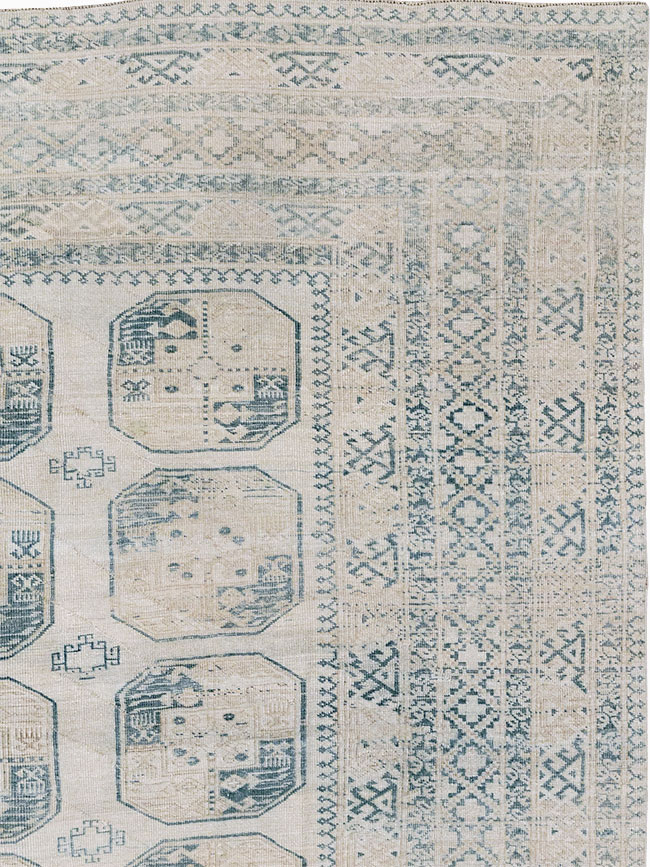 Vintage Central Asian Turkoman Room Size Carpet, No.32945 - Gss