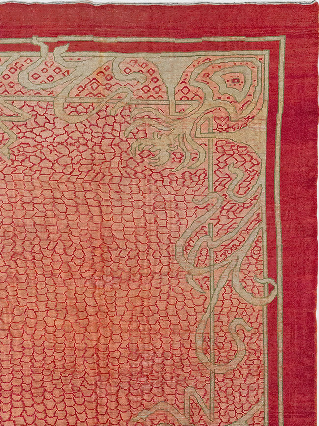 Antique Turkish Art Deco Room Size Carpet, No.32956 - Gss