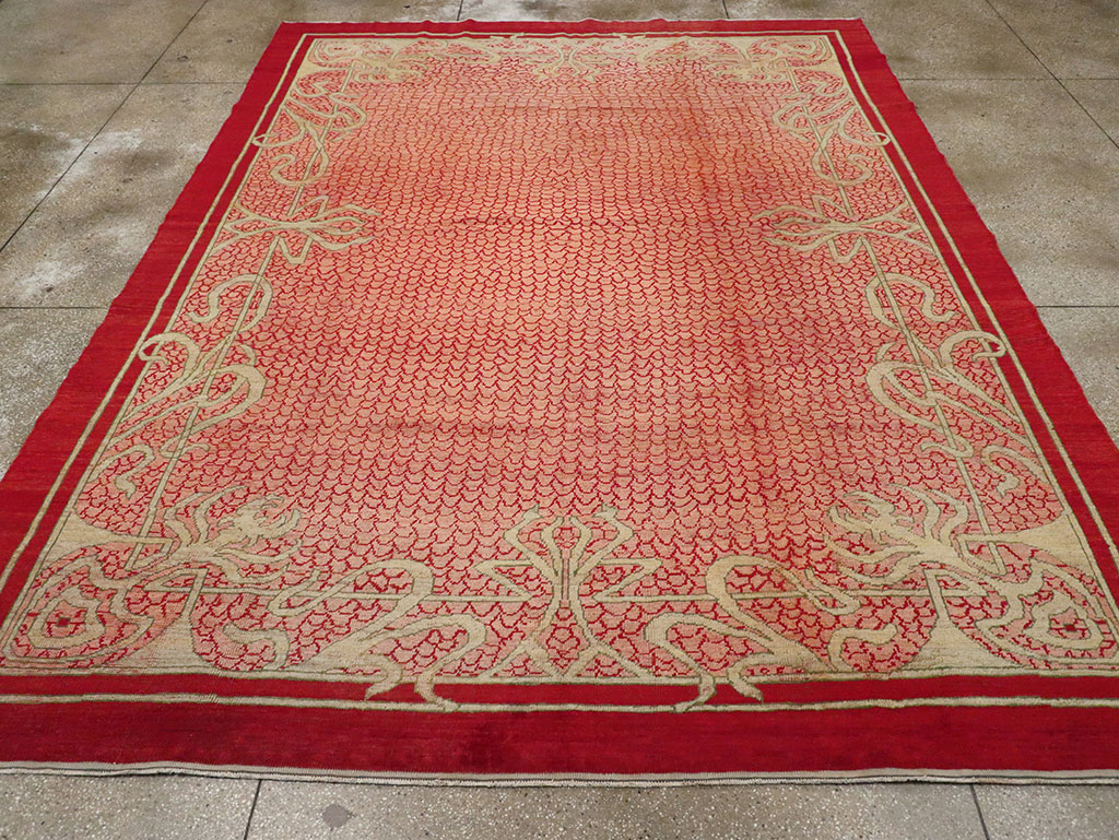 Antique Turkish Art Deco Room Size Carpet, No.32956 - Gss
