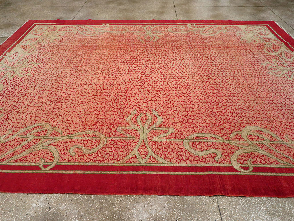 Antique Turkish Art Deco Room Size Carpet, No.32956 - Gss