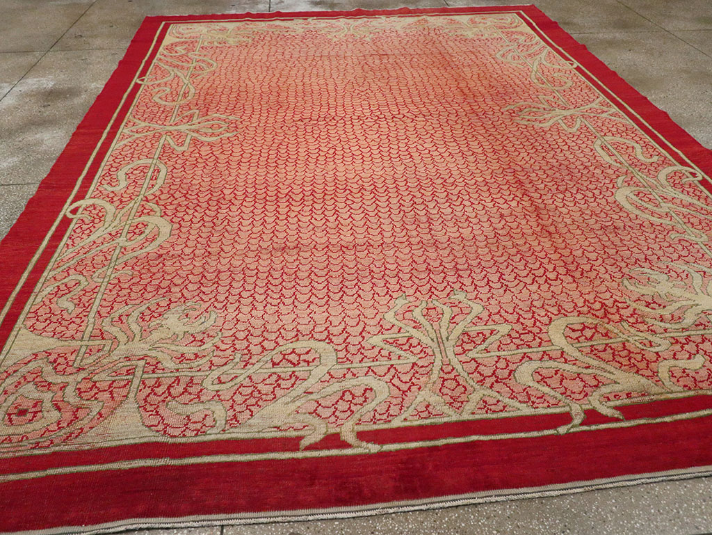 Antique Turkish Art Deco Room Size Carpet, No.32956 - Gss