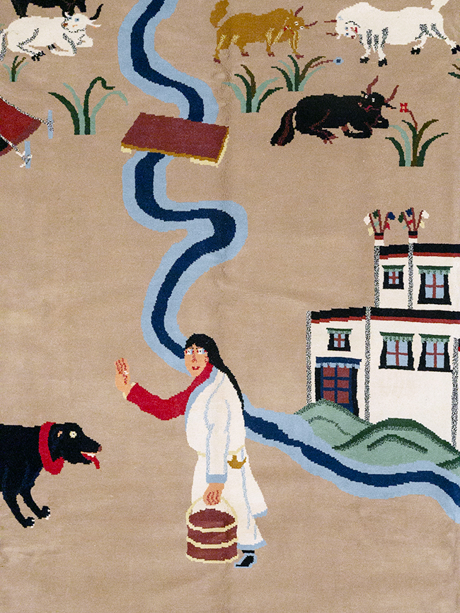 Modern Tibetan Pictorial Room Size Carpet, No.32957 - Gss