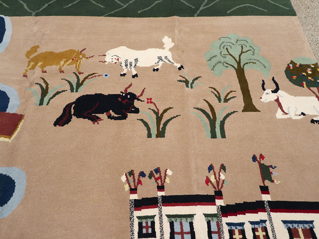 Modern Tibetan Pictorial Room Size Carpet, No.32957 - Gss