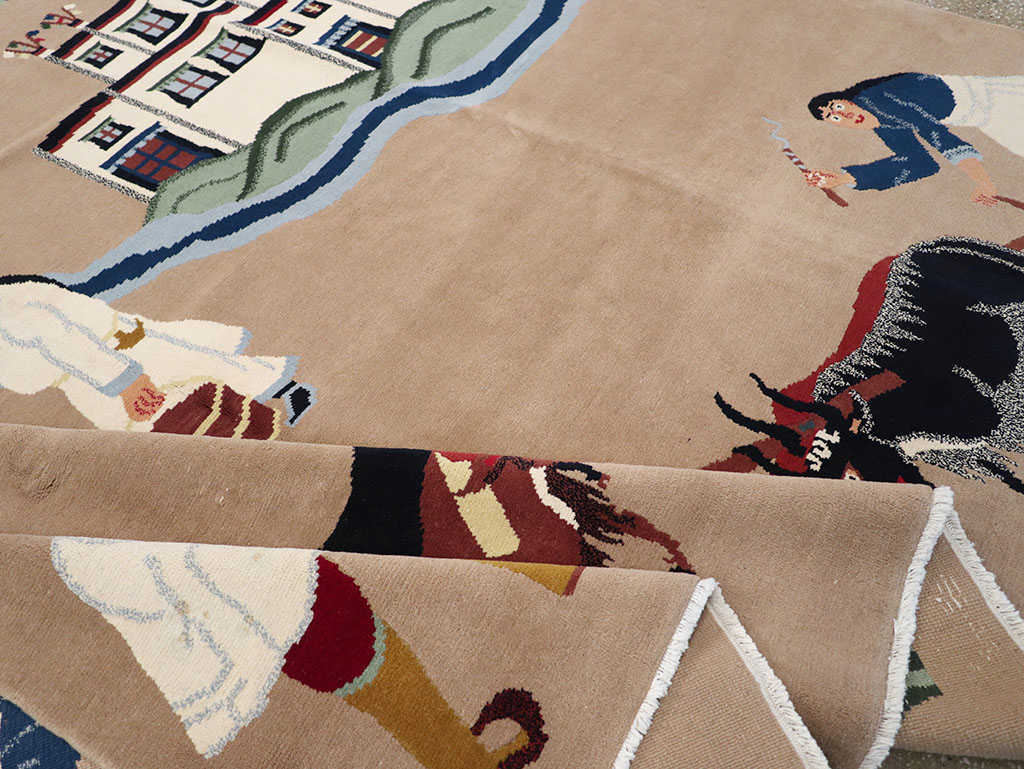 Modern Tibetan Pictorial Room Size Carpet, No.32957 - Gss