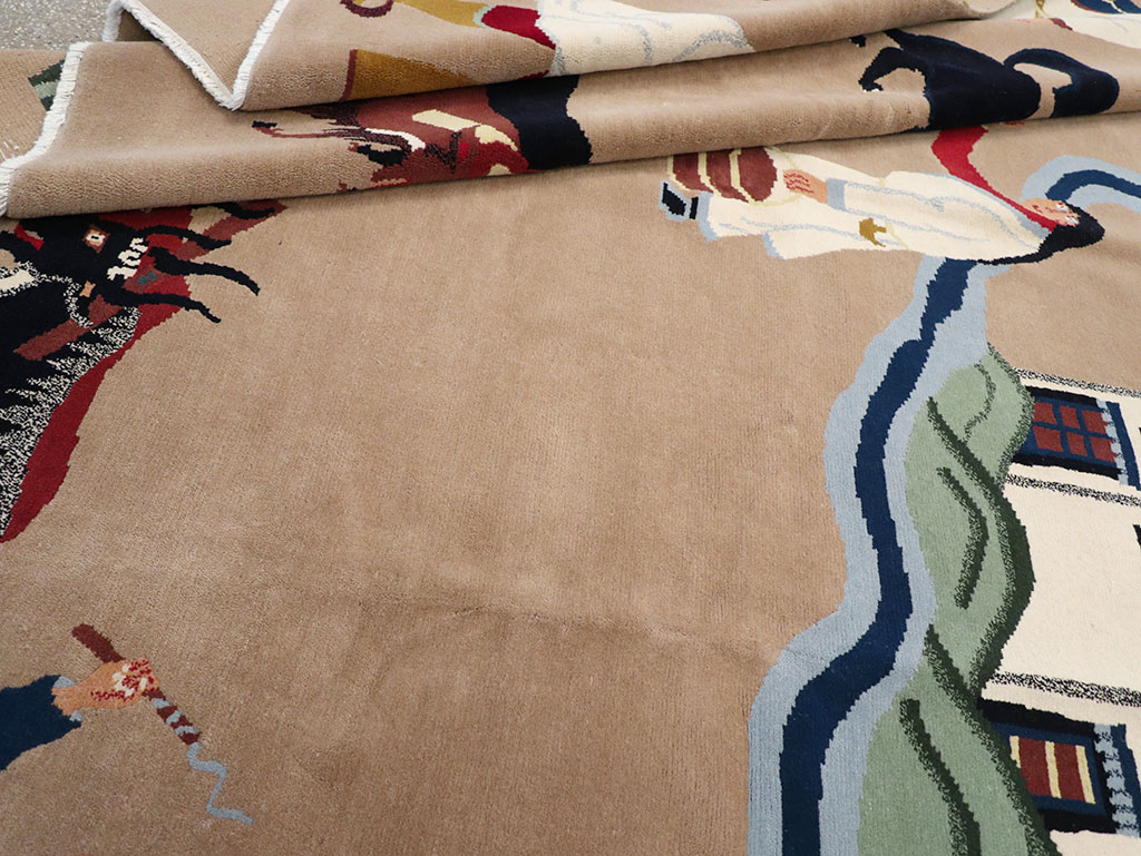 Modern Tibetan Pictorial Room Size Carpet, No.32957 - Gss