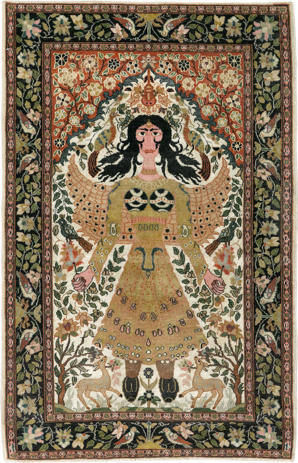 Vintage Indian Pictorial Rug, No.32966 - Gss