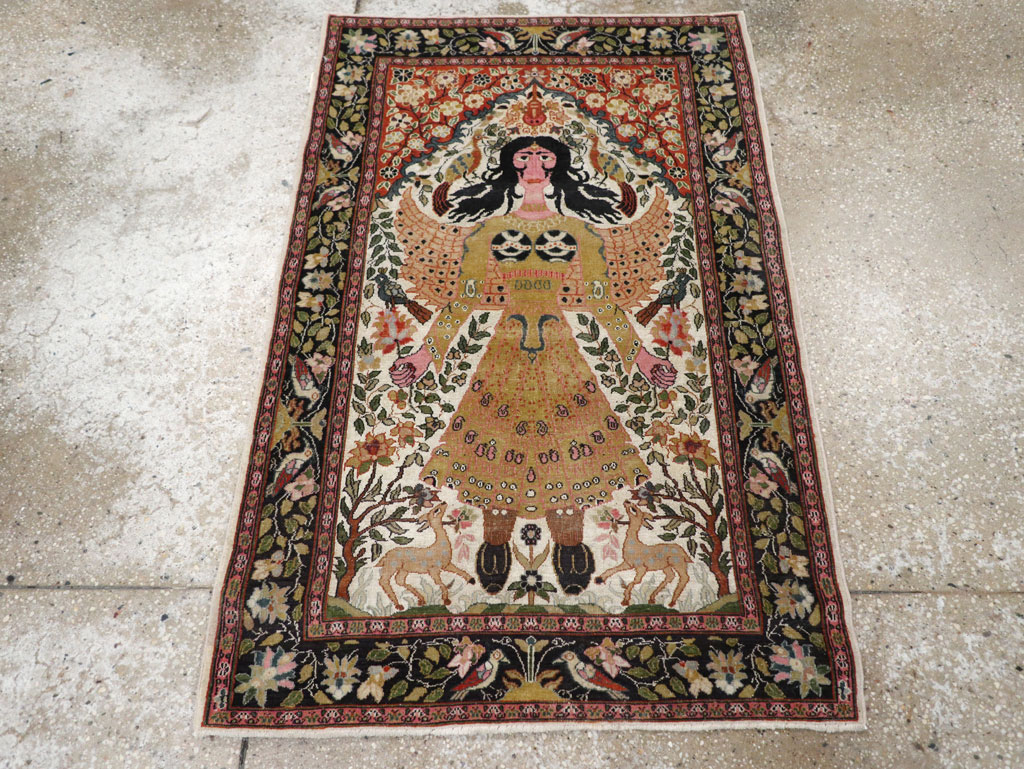 Vintage Indian Pictorial Rug, No.32966 - Gss