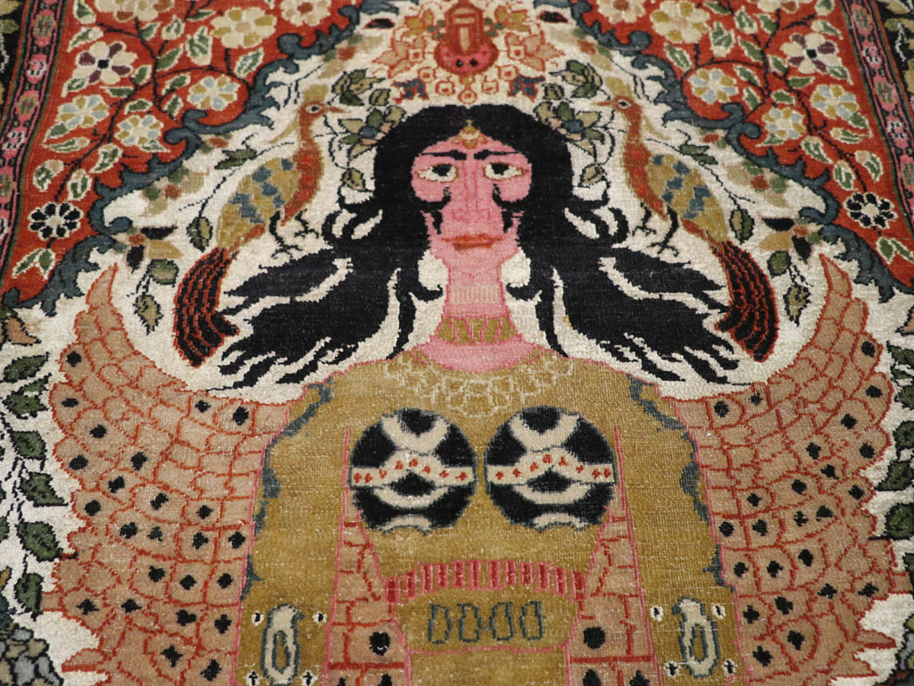 Vintage Indian Pictorial Rug, No.32966 - Gss