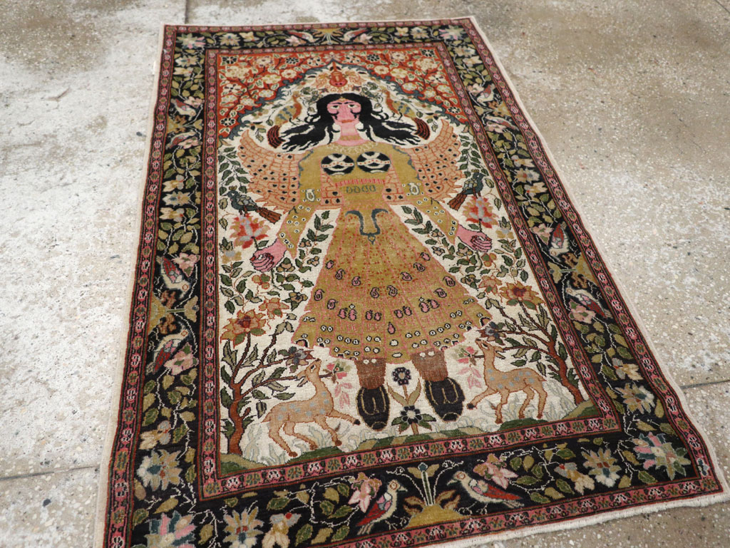 Vintage Indian Pictorial Rug, No.32966 - Gss