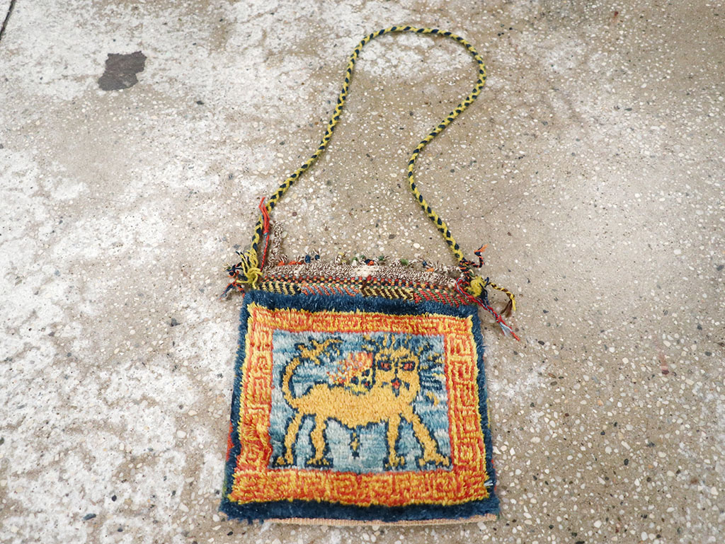 Vintage Persian Gabbeh Pictorial Bag, No.32967 - Gss
