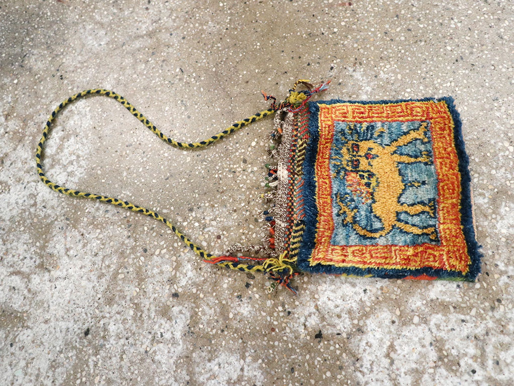 Vintage Persian Gabbeh Pictorial Bag, No.32967 - Gss