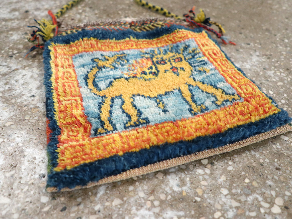 Vintage Persian Gabbeh Pictorial Bag, No.32967 - Gss