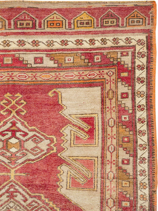 Vintage Turkish Anatolian Wide Gallery Runner, No.32969 - Gss