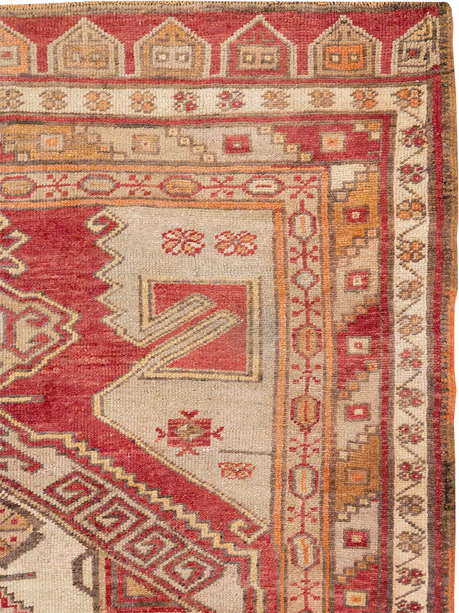 Vintage Turkish Anatolian Wide Gallery Runner, No.32969 - Gss