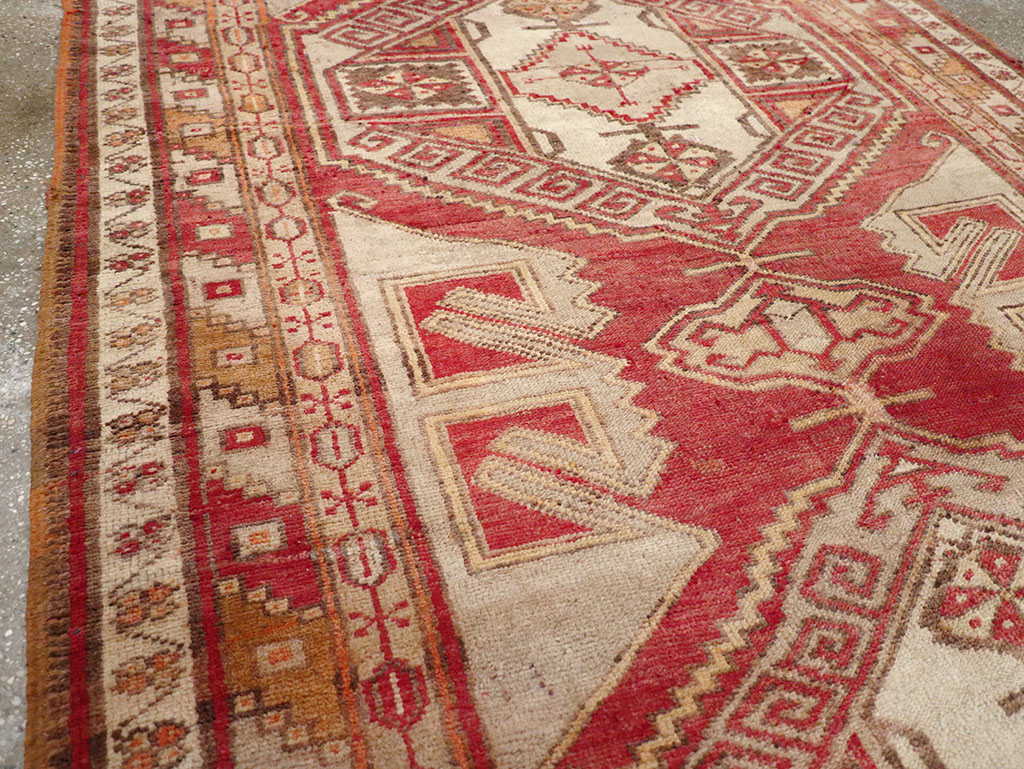 Vintage Turkish Anatolian Wide Gallery Runner, No.32969 - Gss