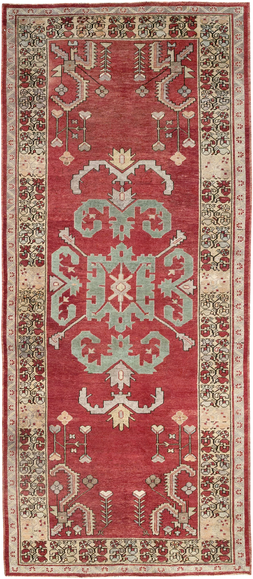 Vintage Turkish Anatolian Wide Gallery Runner, No.32975 - Gss