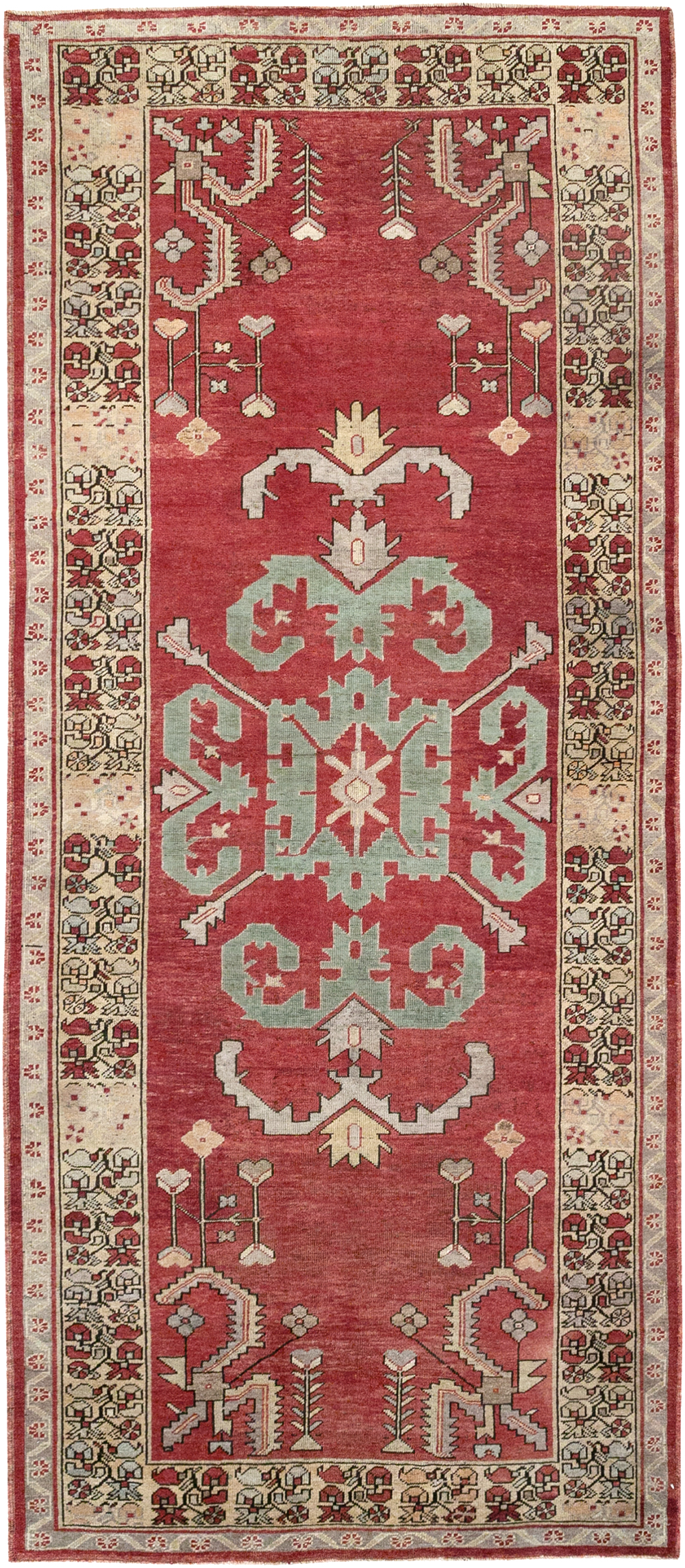 Vintage Turkish Anatolian Wide Gallery Runner, No.32975 - Gss