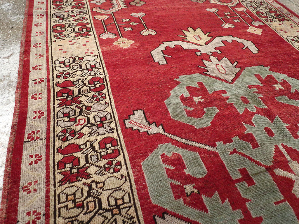 Vintage Turkish Anatolian Wide Gallery Runner, No.32975 - Gss