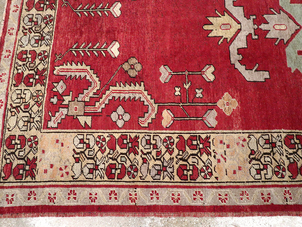 Vintage Turkish Anatolian Wide Gallery Runner, No.32975 - Gss
