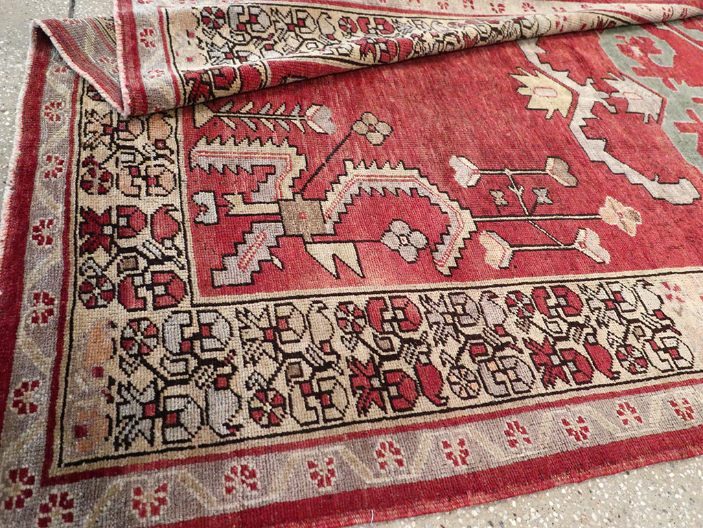 Vintage Turkish Anatolian Wide Gallery Runner, No.32975 - Gss