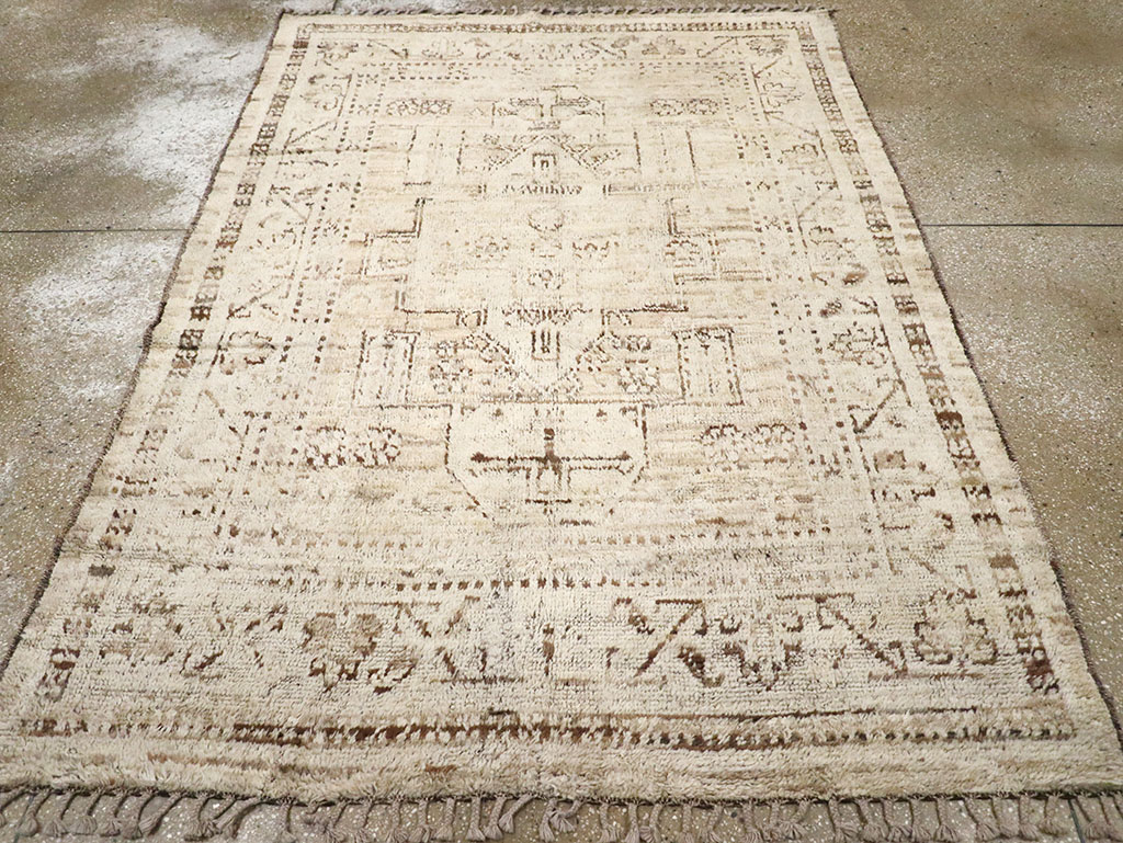 Modern Persian Gabbeh Accent Rug, No.32996 - Gss