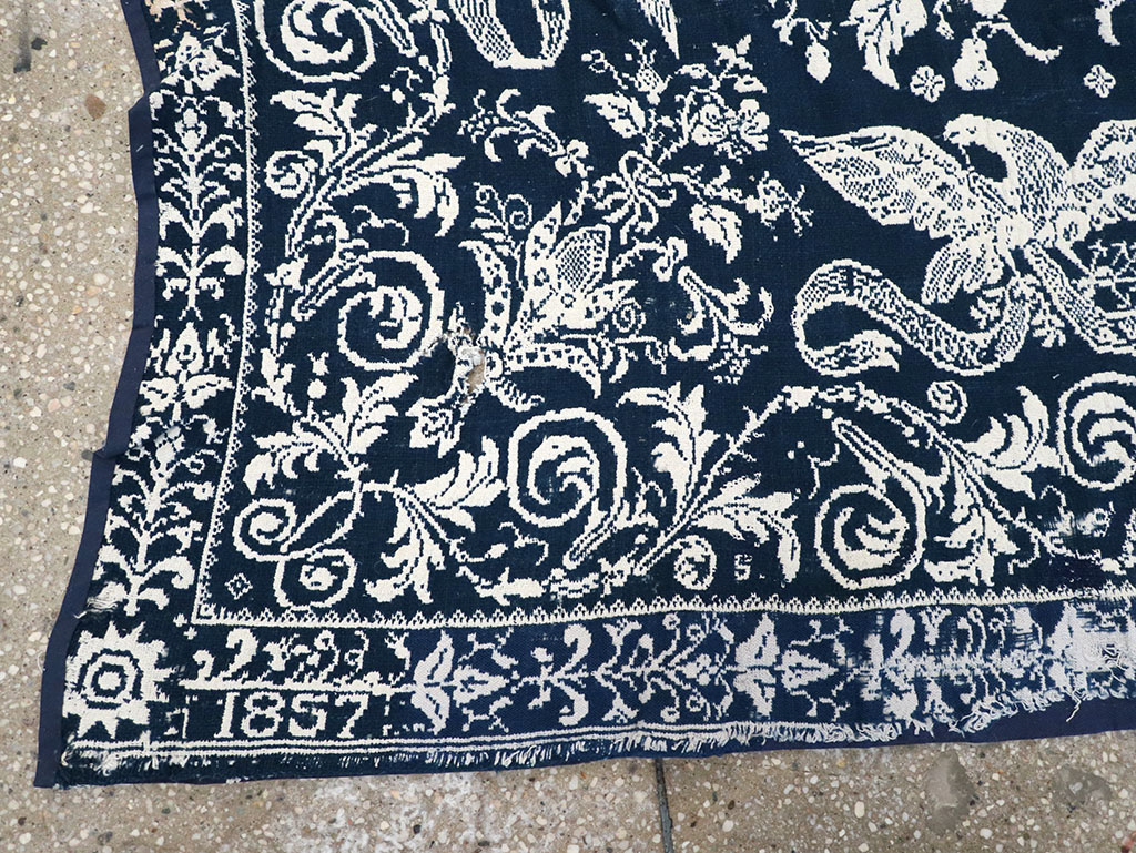 Antique American Coverlet, No.32999 - Gss