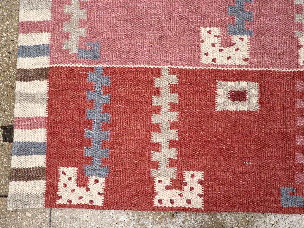 Modern Turkish Flatweave Kilim Runner, No.33000 - Gss