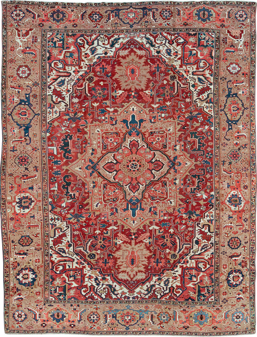 Antique Persian Heriz Room Size Carpet, No.33008 - Gss