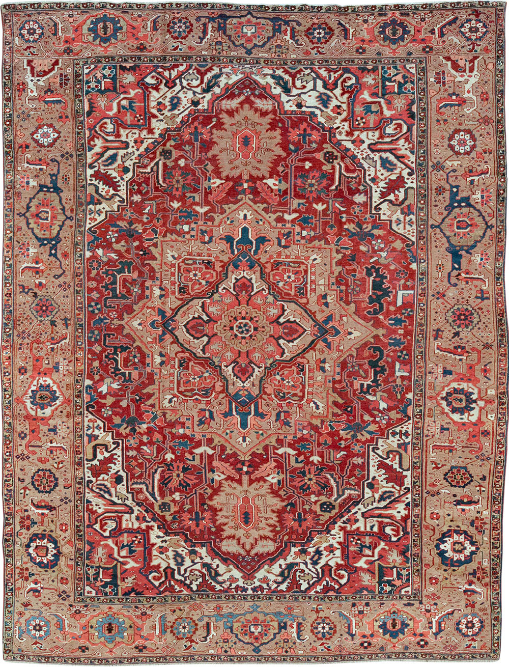 Antique Persian Heriz Room Size Carpet, No.33008 - Gss