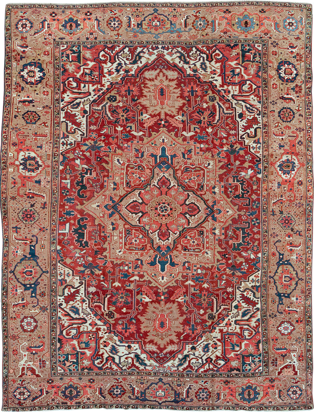 Antique Persian Heriz Room Size Carpet, No.33008 - Gss