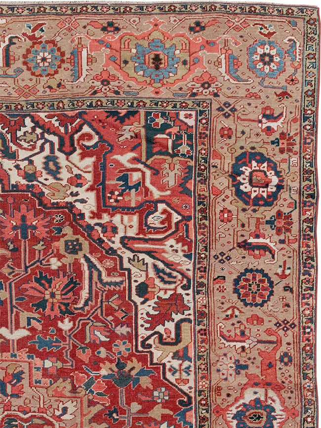 Antique Persian Heriz Room Size Carpet, No.33008 - Gss