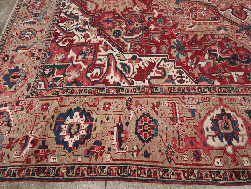 Antique Persian Heriz Room Size Carpet, No.33008 - Gss