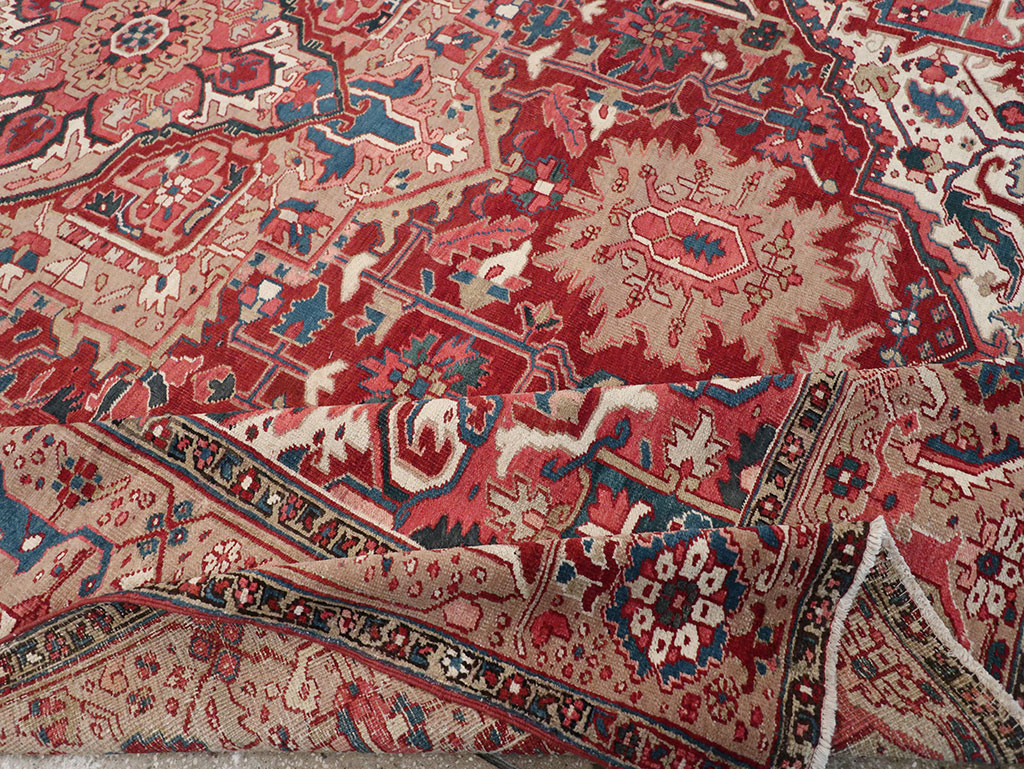 Antique Persian Heriz Room Size Carpet, No.33008 - Gss