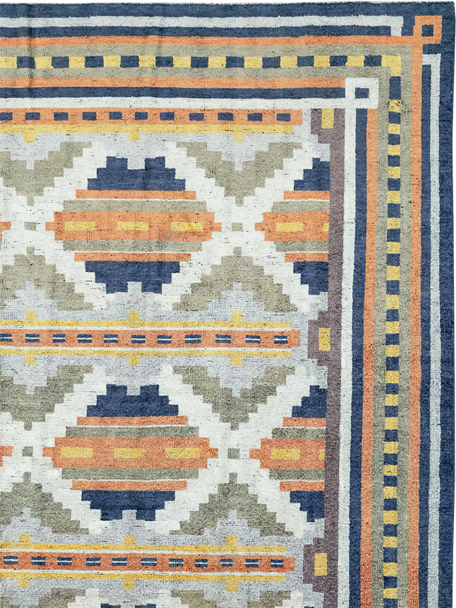 Modern East Turkestan Silk Khotan Room Size Carpet, No.33013 - Gss