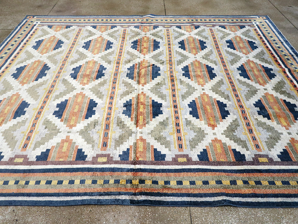 Modern East Turkestan Silk Khotan Room Size Carpet, No.33013 - Gss