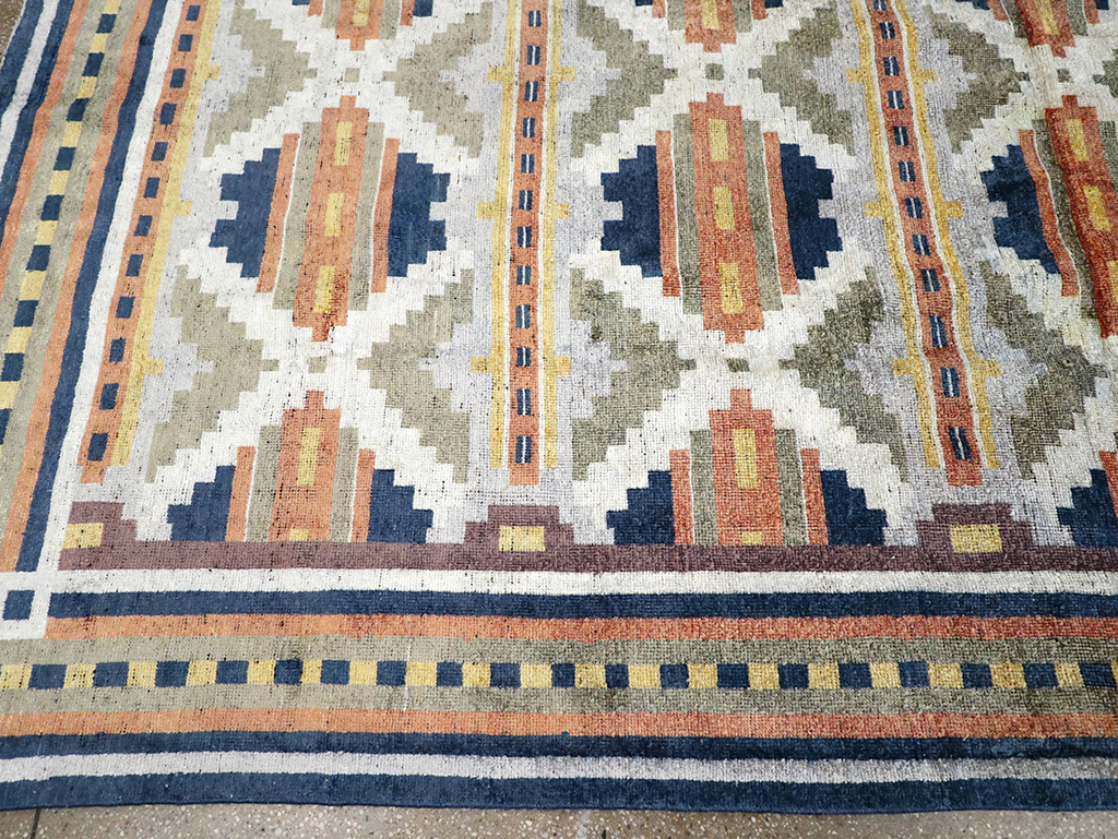 Modern East Turkestan Silk Khotan Room Size Carpet, No.33013 - Gss