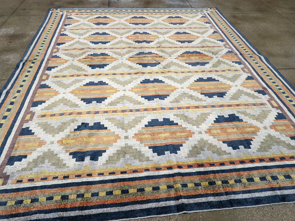 Modern East Turkestan Silk Khotan Room Size Carpet, No.33013 - Gss