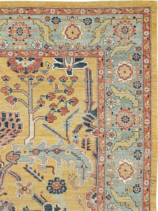 Modern East Turkestan Khotan Room Size Carpet, No.33016 - Gss