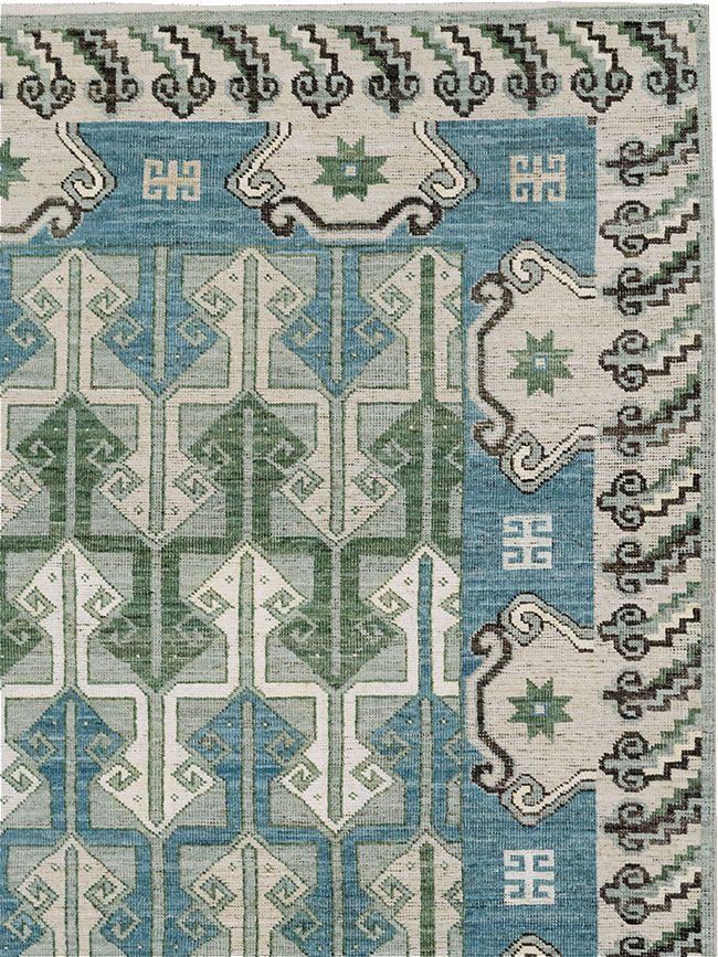 Modern East Turkestan Khotan Room Size Carpet, No.33017 - Gss