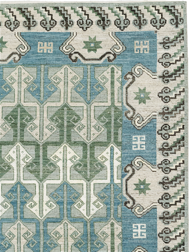 Modern East Turkestan Khotan Room Size Carpet, No.33017 - Gss