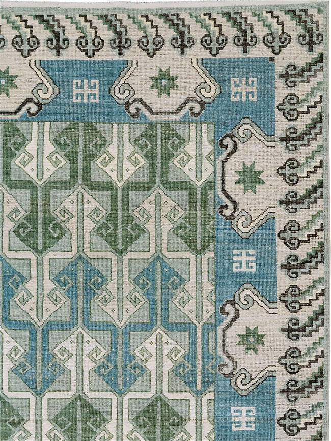 Modern East Turkestan Khotan Room Size Carpet, No.33017 - Gss