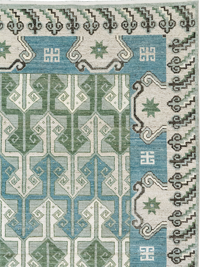 Modern East Turkestan Khotan Room Size Carpet, No.33017 - Gss