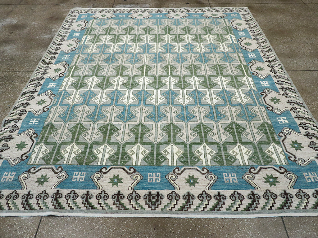 Modern East Turkestan Khotan Room Size Carpet, No.33017 - Gss