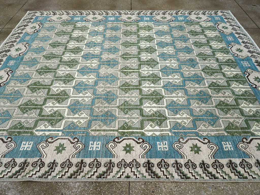 Modern East Turkestan Khotan Room Size Carpet, No.33017 - Gss