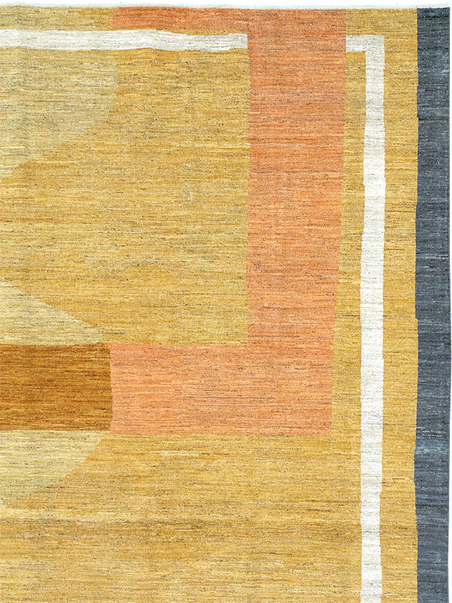 Modern East Turkestan Art Deco Room Size Carpet, No.33018 - Gss