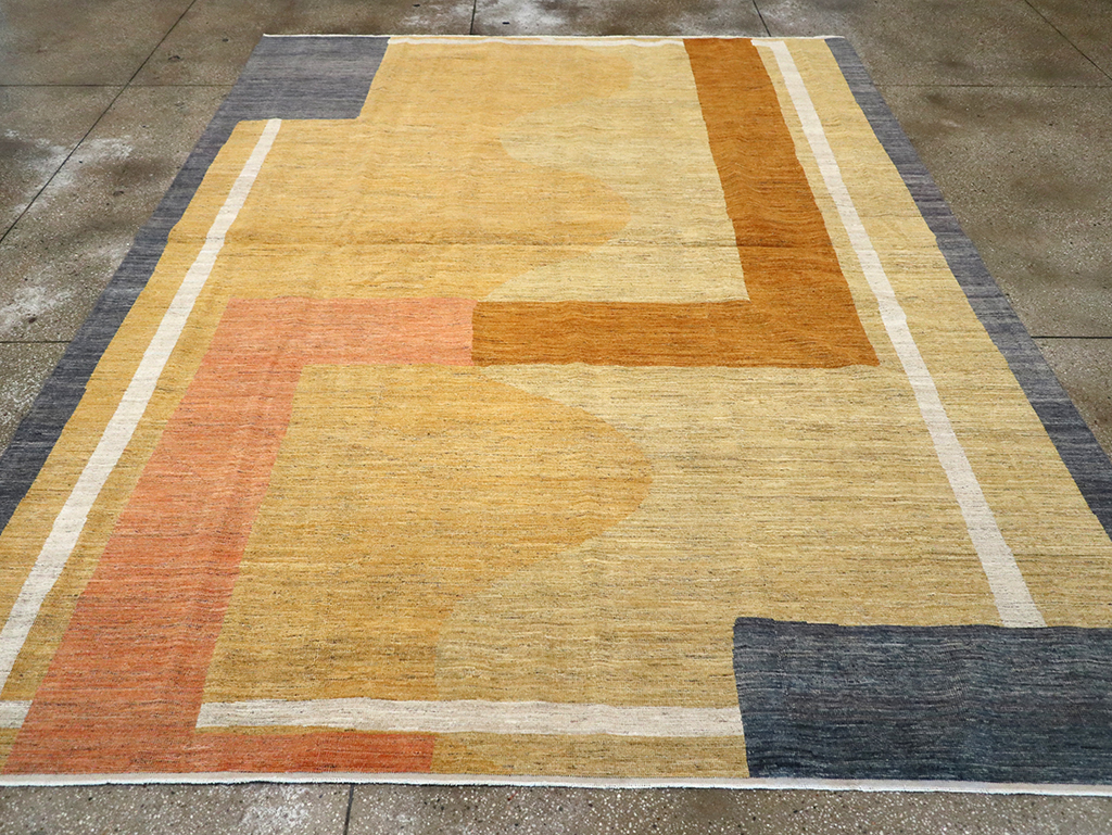 Modern East Turkestan Art Deco Room Size Carpet, No.33018 - Gss