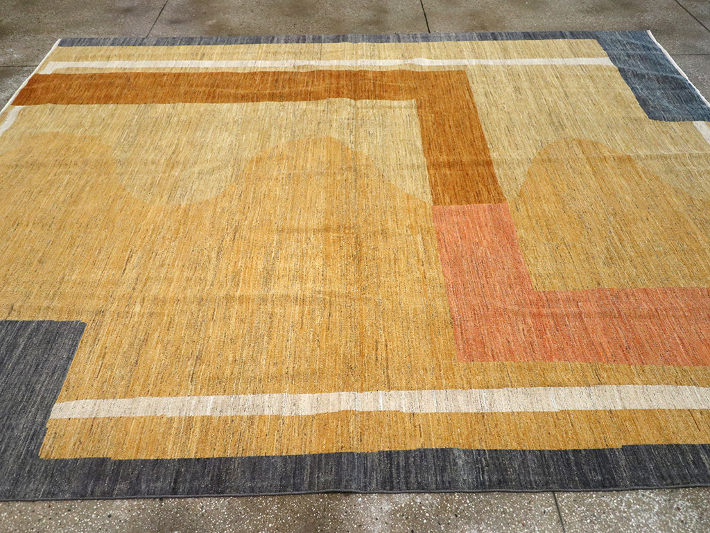 Modern East Turkestan Art Deco Room Size Carpet, No.33018 - Gss