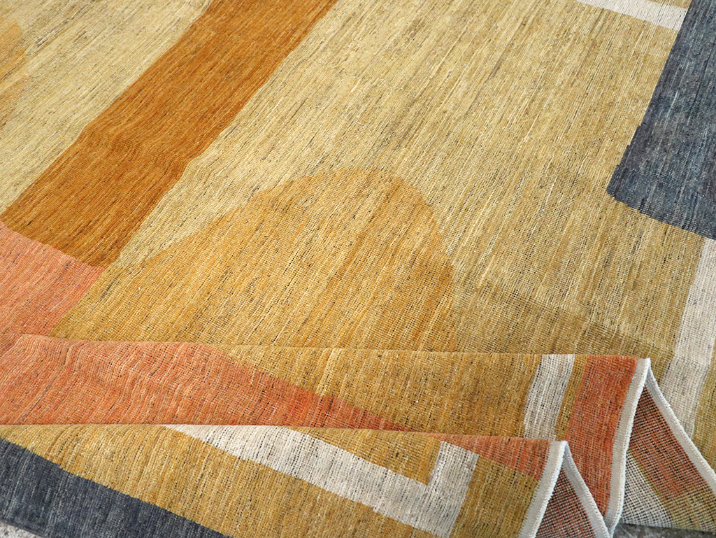 Modern East Turkestan Art Deco Room Size Carpet, No.33018 - Gss